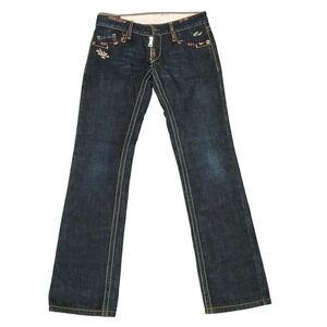 Vintage Marithe Francois Girbaud Womens Jeans Denim Low Rise Navy‎ Size 29